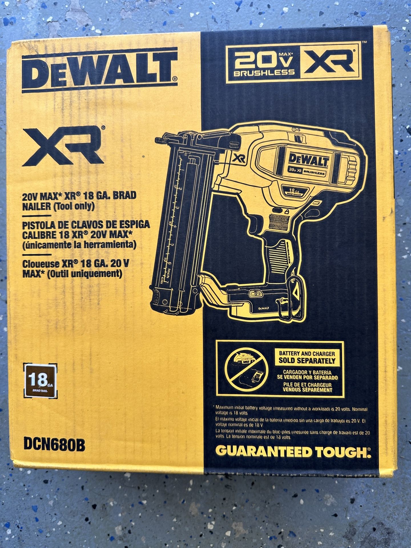 New 18g Dewalt Cordless Finish Nailer By dewalt