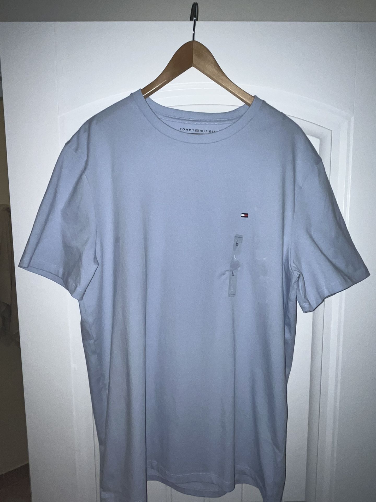 Tommy Hilfiger Mens Shirt Baby Blue Size Large