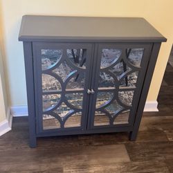 Brayden Studio® Antrim 2 Door Accent Cabinet,Firwood Mirror Finished Double Door Cabinet