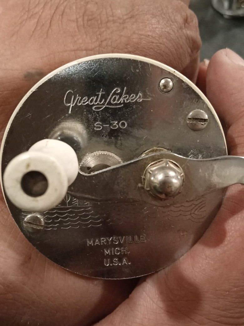 Great Lakes S30 RARE VINTAGE REEL +ROD