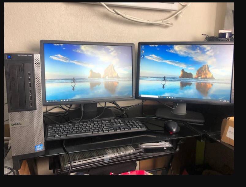 Dell computer bundle dual monitor setup