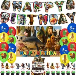 Italian Brainrot" internet meme trend, birthday party decorations set