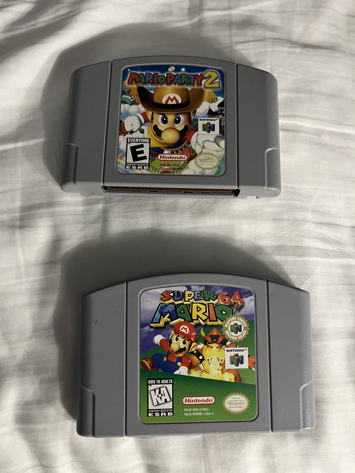 2 Nintendo 64 Games Mario Party  1 And  Mario Party 2