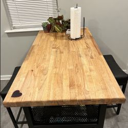 Purple Heart Wood Table With Storage