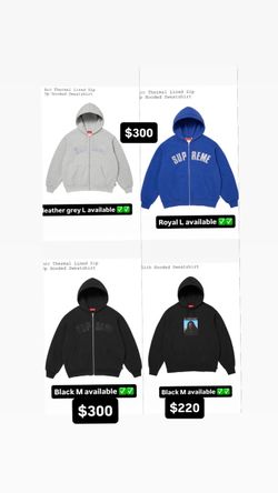 Supreme FW26’ week 5 Arc Thermal Lined Zip Up Hooded Sweatshirt, Sith Hooded Sweatshirt
