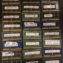 DDR3 Laptop Ram Mixed Lot - 27 Sticks