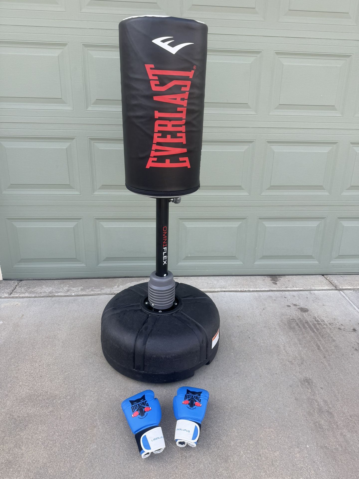 Everlast Omniflex Punching Bag with Stand & Gloves.