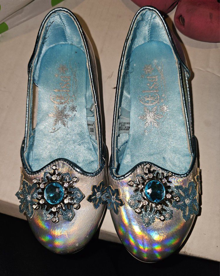 Kids 9/10 Elsa Dress Up Shoes