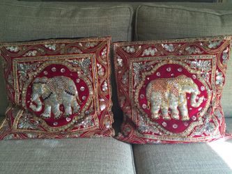 Hand made Thai pillow case.