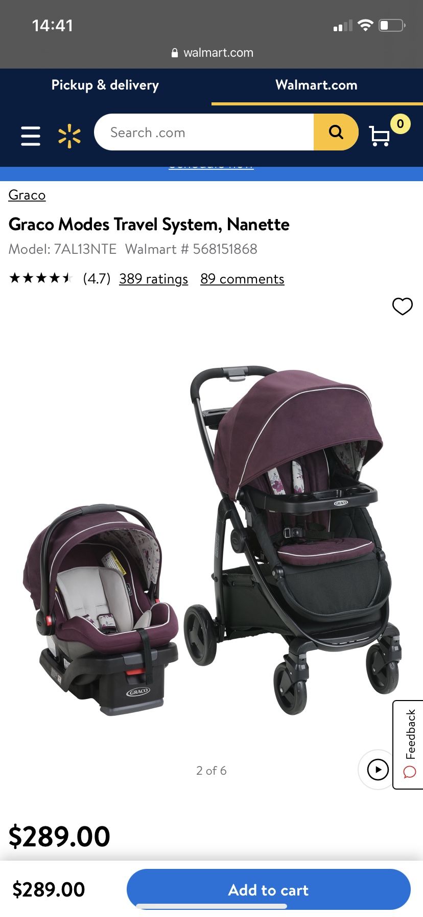 Stroller - Graco Modes Travel System Nanette