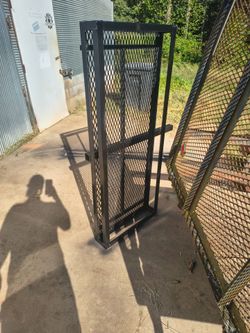 Black Steel Expanded Metal Storage Rack