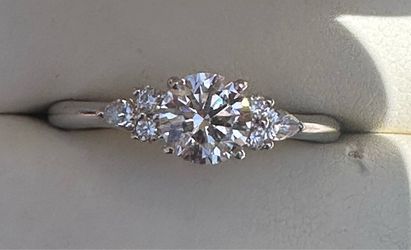 14k white gold Promezza 0.82 ct natural diamond engagement ring