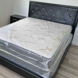 Brand New Queen Bed With Mattress And Box Spring 