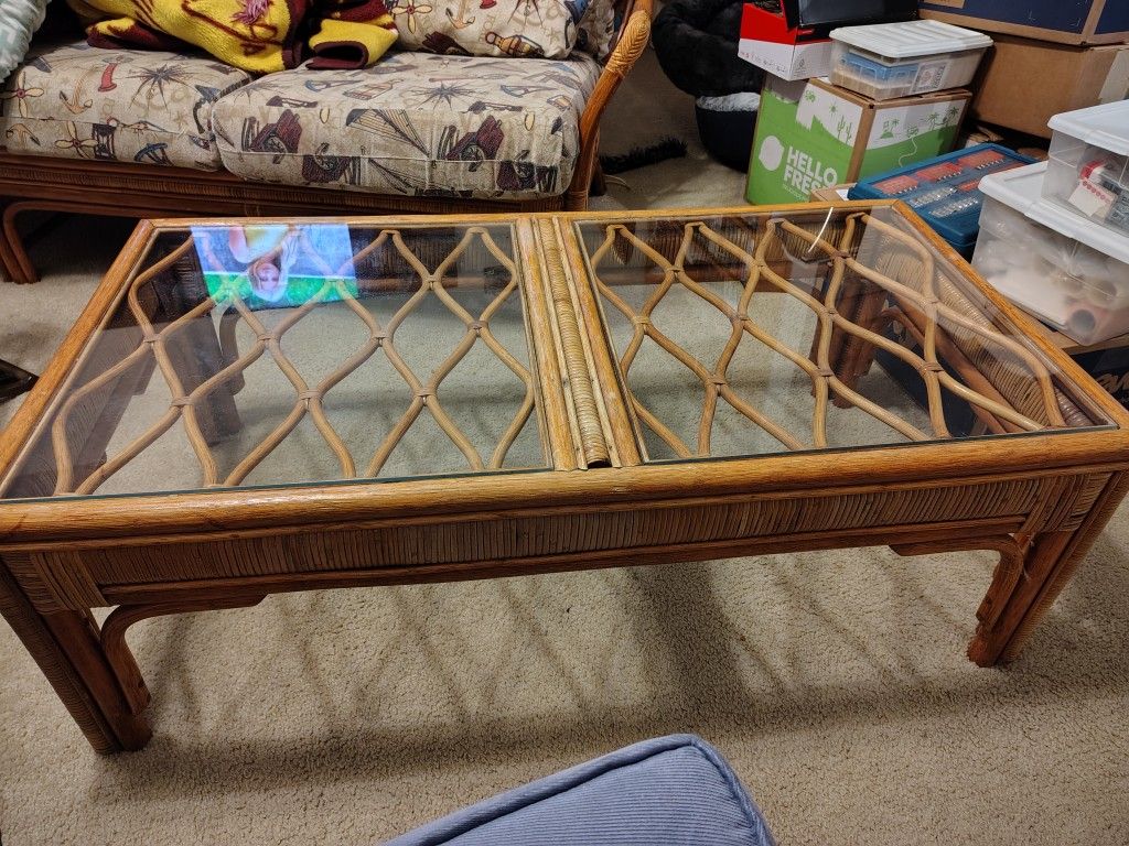 Bamboo Glass Table