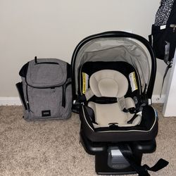 GRACO SnugRide 35 Lite LX and Brand New Backpack