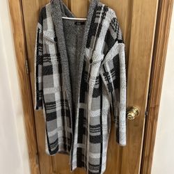 Womens Clothing Cardigan Grey Black Size Small 