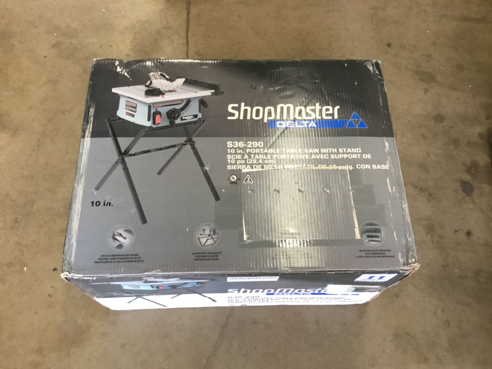 Shop master delta 10inch portable table saw