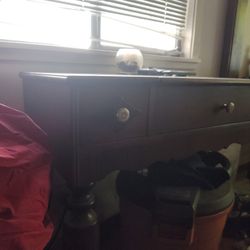 Antique Desk Custom-made Solid Oak Wood Stained