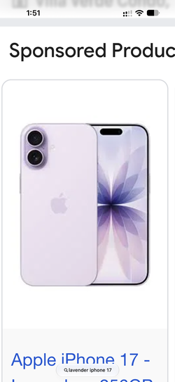 iPhone 17 lavender. Brand New