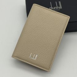 DUNHILL IVORY CALF SKIN LEATHER CARD HOLDER / WALLET NEW 100% GENUINE ~$385
