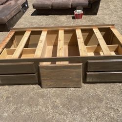 Twin Bed Frame With Drawers And Storage 