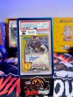 2024 Bowman University Chrome Bowman Chrome Prospect Autographs Cameron Skattebo #PACSK /75 PSA 10