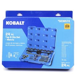 Kobalt 24pc Tap and Die Set #5036574 Brand New