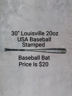 30" (20oz) Louisville Omaha 5 USA Baseball Stamped Baseball Bat (Price Is $20)