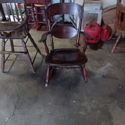 Antique rocking chair pre 1900s and a antique baby Chair 