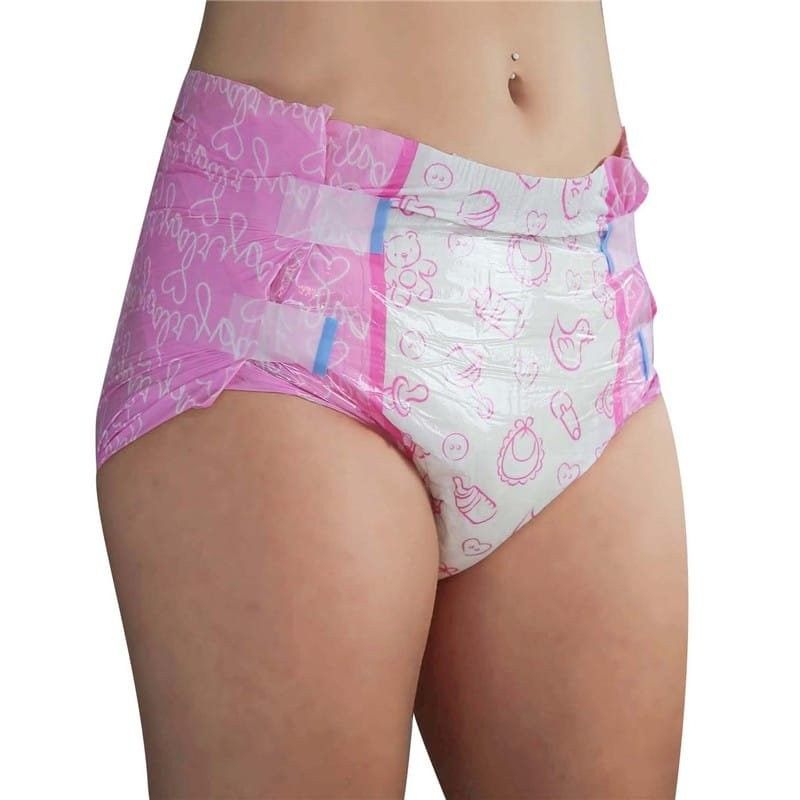 Adult Printed Diapers Nursery Pink Medium 28"-38" ABDL