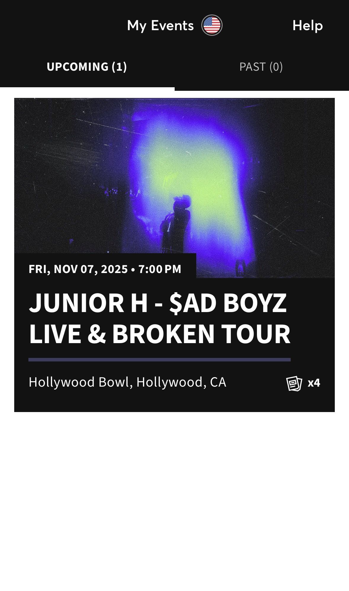 Junior H Concert Ticket
