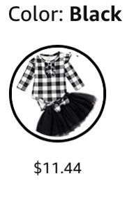 Newborn Infant Baby Girls Christmas Fall Outfit Plaid Ruffle Long Sleeve Romper + Cute Tulle Tutu Skirt + Headhand