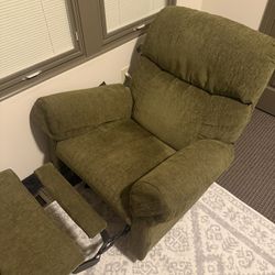 Comfortable Olive Green Recliner Chair