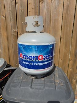 Empty propane tank