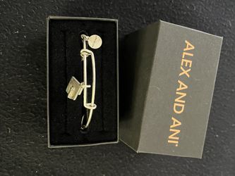 Silver Bangle Bracelet With Graduation Charm