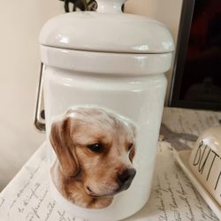 Golden Retriever Ceramic Canister