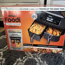 NINJA AIR FRYER 2 BASKET 8QT CAPACITY!!