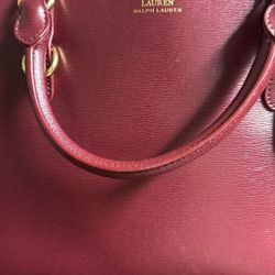 Large  Lauren Ralph Lauren RLL  Handbag. Burgundy.