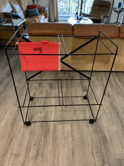 Hanging File Rack ON WHEELS Wire Storage Rack