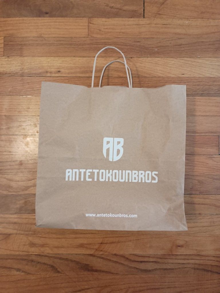 Brown & White AB Antetokounbros Giannis Greek Freak Store Paper Shopping Bag 
