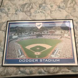 Dodger Stadium Framed Poster 