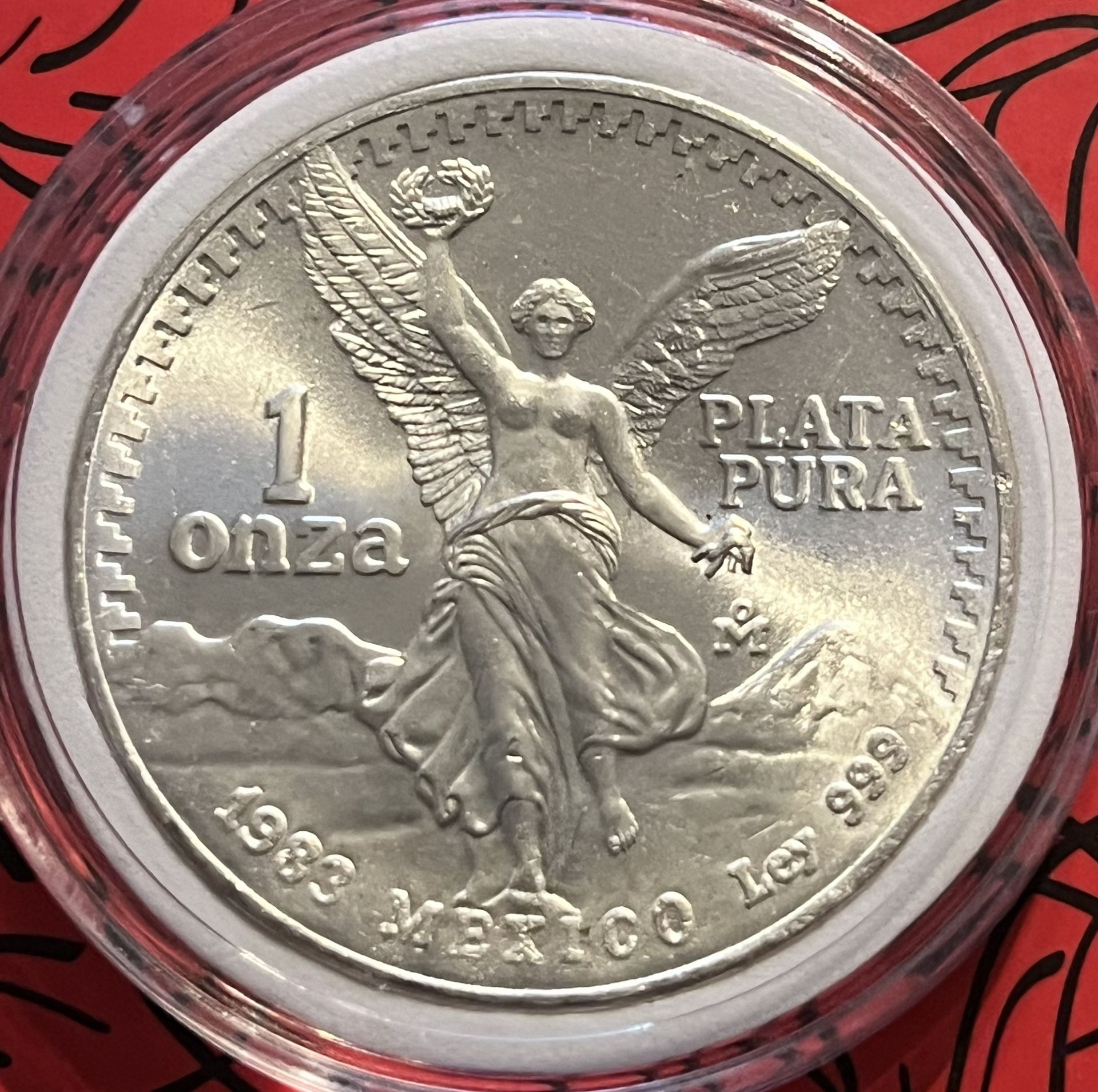 1 Oz Silver 1983 Mexican Libertad Plata Pura Una Onza