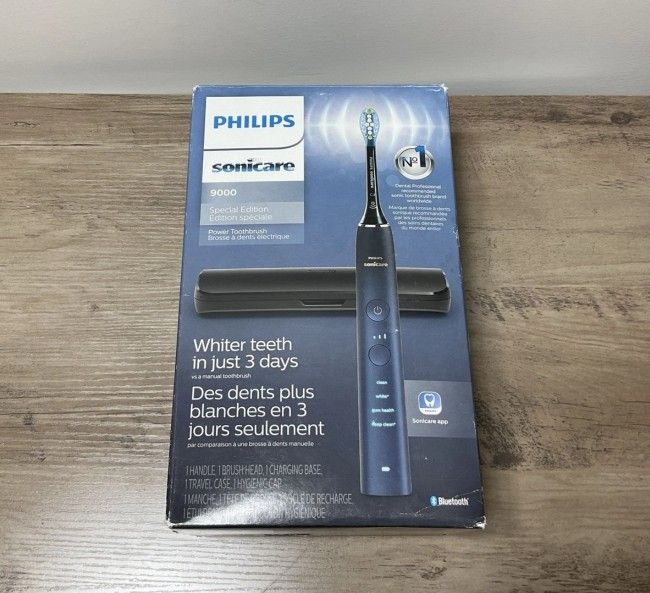 PHILIPS Sonicare 9000 Special Edition Rechargeable Toothbrush, Blue/Black, HX9911/92
