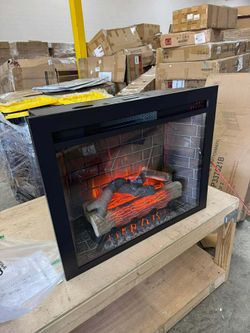 （R-1-5）28" Electric Fireplace Insert with Fire Crackling Sound （No remote control）