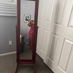 Victorian Mirrored jewelry Armoire  