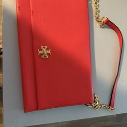 Tory Burch Red Kira Clutch