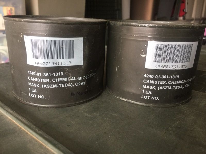 USA Mil-Spec (M44) NBC/CBRN C2A1 40mm NATO Gas Mask Filter Canister