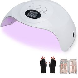 Led Lamp for Gel Nails, 48W UV LED Fast Nail Dryer, Professional Salon DIY Nail Polish Curing Lamp with its Own Sensor to Automatically Turn on or Sto