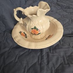 Pitcher & Basin Set, Vintage. Mother's Day Gift!
