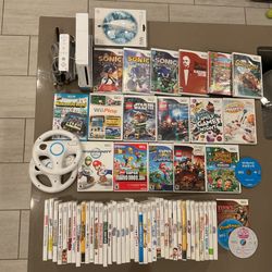 Wii console and games